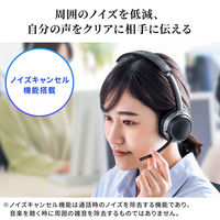 サンワサプライ ダイレクト:Bluetoothヘッドセット(両耳タイプ・ノイズキャンセリング機能付き) 400-BTSH018BK 1個（直送品）