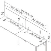 オカムラ ジャスタスデスク 専用オプション デスクトップパネル 幅2800mm ベージュ（金具 ネオホワイト） 1セット4梱包  オリジナル