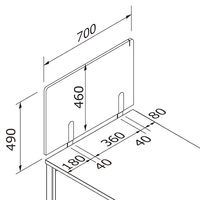 オカムラ ジャスタスデスク 専用オプション エンドパネル 奥行700mm（奥行600mm兼用） （金具 ブラック） 1セット2梱包  オリジナル