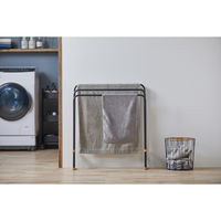 アイリスオーヤマ 折りたたみバスタオルハンガー ダークグレー FBH-700 1台