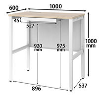オカムラ ジャスタスハイタイプデスク 引出付 幅1000×奥行600×高さ1000mm ネオホワイト／ナチュラルオーク 1台2梱包  オリジナル