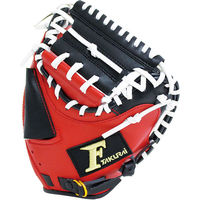 FALCON（ファルコン） 野球 少年用 軟式キャッチャーミット レッド×ブラック CM4053 1セット(1個入)（直送品）