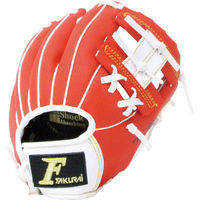 FALCON（ファルコン） 野球 ソフトボール グラブ 幼児用 軟式グラブ レッド×ホワイト FG1033 1セット(1個入)（直送品）