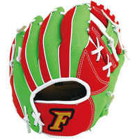 FALCON（ファルコン） 野球 ソフトボール グラブ 少年低学年用 レッド×グリーン FG1201 1セット(1個入)（直送品）