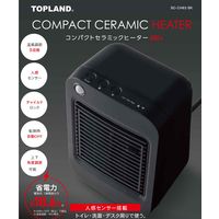 TOPLAND コンパクトセラミックヒーター 600W ブラック SC-CH63 BK 1台