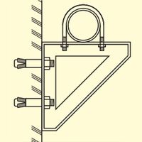 エスコ 25A ステンレス鋼管用Uボルト(5個) EA440BH-25B 1セット(3個:1個×3パック)（直送品）