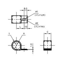 エスコ 8mm パイプクランプ(5個) EA947FK-8B 1セット(10個:1個×10パック)（直送品）