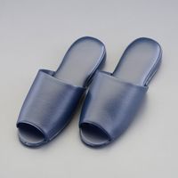 エスコ [L] 抗菌スリッパ(ネイビー) EA910SY-61 1セット(10足)（直送品）