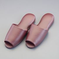 エスコ [L] 抗菌スリッパ(ダークブラウン) EA910SY-62 1セット(10足)（直送品）