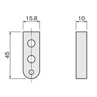 アトムリビンテック AFDー2950用スペーサー 10mm ねじクローメート色 264356 1セット(25ヶ)（直送品）