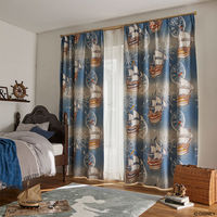 スミノエ ピーターパン カーテン ディズニー フライインザスカイ 2100×1600mm ブルー １セット(2枚入)（直送品）