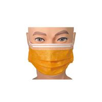 ファーストレイト フィット使いきりマスク236 オレンジ FR-236　使い捨て サージカル 不織布　1箱（50枚入）