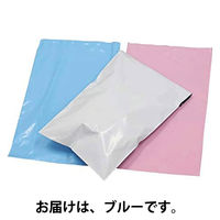 logimart 宅配ビニール袋M ブルー 260×330mm 封かんシール付 1セット（1000枚） 100z565-bl
