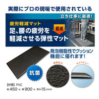 八幡ねじ YAHATA 疲労軽減マット 900X450BK YHI-HKMT-900450BK 1セット(6枚) 230-6142（直送品）