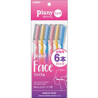 フェザー安全剃刀 ピアニィL フェイス用 6本入 4902470370866 1セット（24個）
