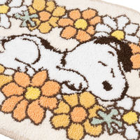 センコー スヌーピー 花いっぱい アクセントマット 約44×80cm オレンジ SNB230412 1枚（直送品）