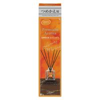 お部屋の消臭力 プレミアムアロマ スティック 部屋用 アンバーブラウン 詰め替え 50ml 1セット（3個） 消臭剤 芳香剤