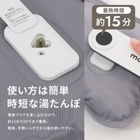 QUADS 蓄熱式湯たんぽ　肌触りのいいもふもふカバー付 ブラウン QS330BR 1台（直送品）