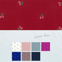 清原 生地 ソフトブロード刺繍チェリー ココチファブリック KOF-34 LP 1巻（10M）（直送品）