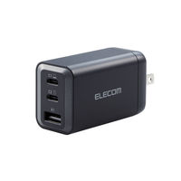 USB充電器 タイプC PD 65W パソコン充電 USB-C×2 USB-A×1 黒 EC-AC6465BK エレコム 1個