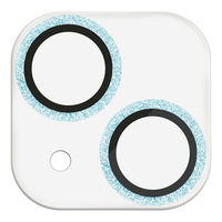 iPhone15/15Plus カメラカバー ガラス 強化ガラス ブルー PM-A23AFLLP1BUG エレコム 1個（直送品）