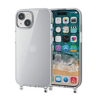 iPhone15 ケース ハイブリッド ショルダーストラップホール付 クリア PM-A23AHVCKSHCR エレコム 1個