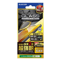 iPhone15 Pro ガラスフィルム 高透明 超強靭 強化ガラス 指紋防止 PM-A23CFLGH エレコム 1個