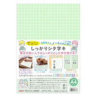 共栄プラスチック 下敷 しっかりシタ字キ A4 方眼/無地リバーシブル メロン SHS-A4-01 1セット(1枚×2)