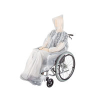 宇都宮製作 車いす用レインコート使い切り クリア KR0900TB 1箱（5枚入）