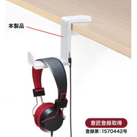 サンワサプライ 回転式ヘッドホンフック（ホワイト） PDA-STN18W 1個（直送品）