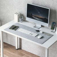 サンワサプライ フェルトデスクマット(W900×D400mm・グレー) MPD-FLT1GY 1個