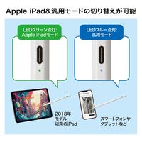サンワサプライ ハイブリッド充電式極細タッチペン(ホワイト) PDA-PEN58W 1本