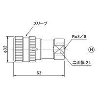 大阪ジャッキ製作所 C形カップラ C-6H 1セット(2個入)（直送品）