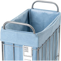 BRID 折りたたみ可能ランドリーバスケット　キャスター付き　スクエア　４０Ｌ　デニム 003307 1個（直送品）