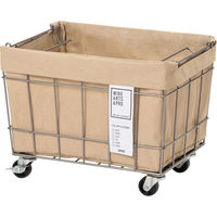 BRID スタッキングバスケット３段　キャスター付き　ホワイト 003373 1個（直送品）