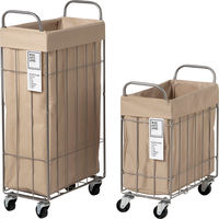 BRID 折りたたみ可能ランドリーバスケット　キャスター付き　スクエア　４０Ｌ　ライトグレー 003307 1個（直送品）