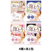 【数量限定セット】 お湯物語 贅沢泡とろ 入浴料 4種アソートセット（各1包入）牛乳石鹸共進社