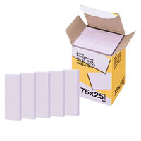 アスクル はたらく ふせん 付箋  75×25mm パステルパープル （短冊） 100冊（10冊×10箱） オリジナル