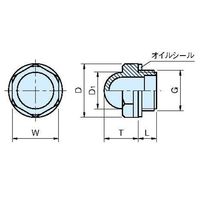エスコ G1/2” オイルウインドウ(防爆仕様) EA949CX-202A 1セット(3個)（直送品）