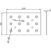 トラスコ中山 TRUSCO 2x4サポート ユニクロメッキ 帯金物 24S-81 1個 420-0768（直送品）