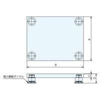 ナベヤ 除振台 VPG VPG3545ー003HD2 1個(1台)（直送品）