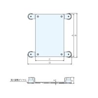 ナベヤ 低床除振台 VLS VLS4560ー100HD2 1個(1台)（直送品）