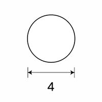 光モール ステンレス丸棒 4mm×300mm NO.1380 1セット(15本)（直送品）