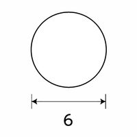 光モール ステンレス丸棒 6mm×300mm NO.1382 1セット(10本)（直送品）