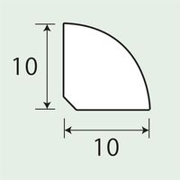 光モール D.W 10x10白 10×10×1000mm NO.1602 1セット(10本)（直送品）