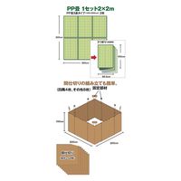 イケヒコ・コーポレーション 仕切り付き防災畳　安全地帯 200×200×100cm用 1セット（直送品）