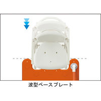 幸和製作所 つかまり手すりシリーズW（水廻りタイプ）　バー付 レッドオレンジ HUH12 1個（直送品）