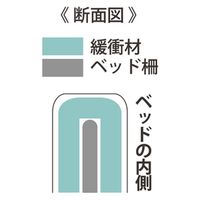 特殊衣料 サイドレールクッションカバー（両面） グレー　L 0101 1枚（直送品）