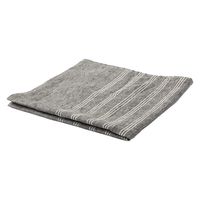 無印良品 麻平織 マルチクロス ランダムストライプ 黒×生成 約50×50cm 1セット（3枚） 良品計画