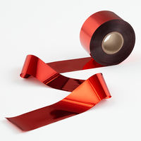 ハッピークラフト メッキテープ 50mmx200m 赤 FRSS50RD 1セット（2巻）